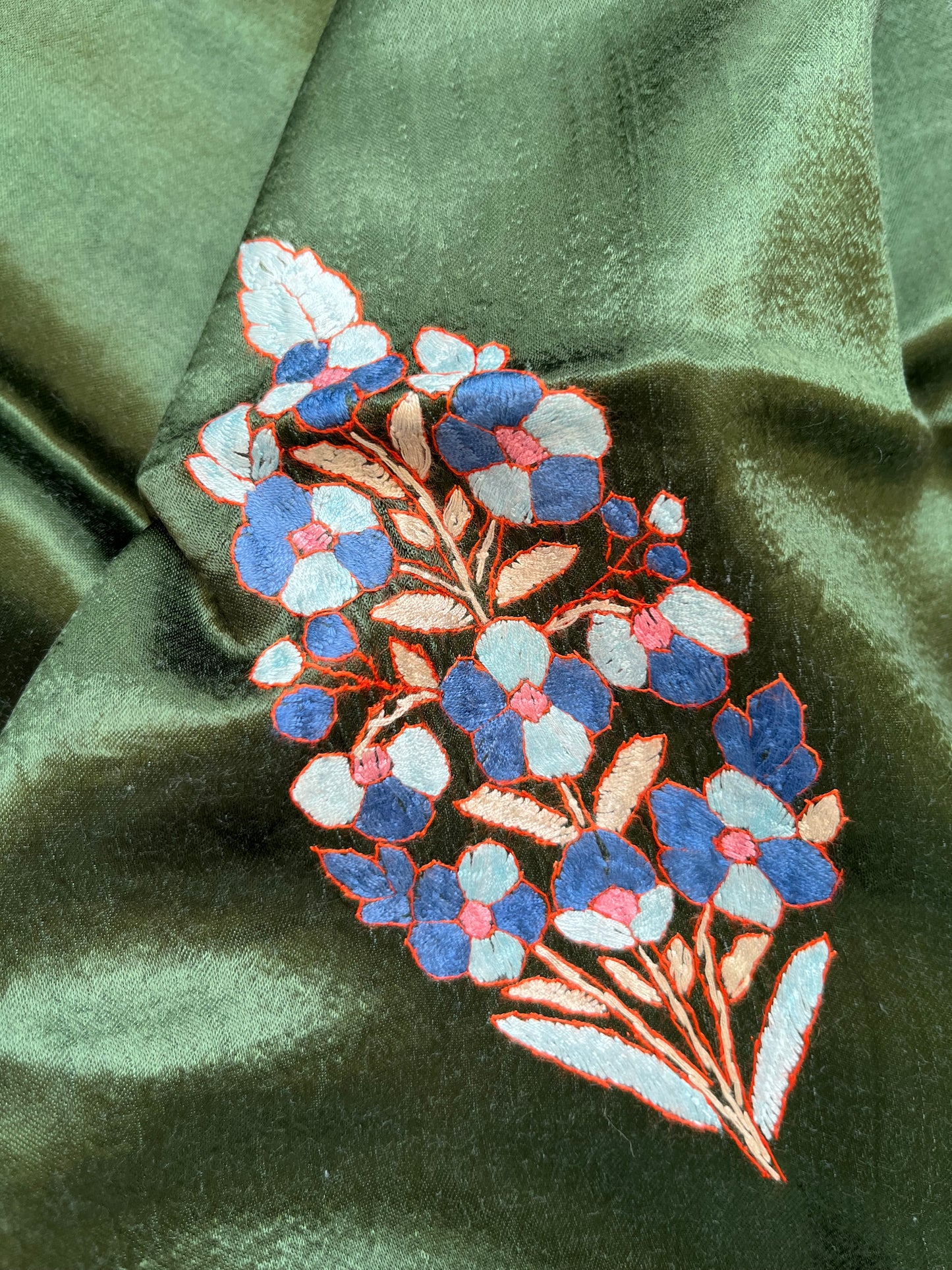 Mashru Silk kashmiri work kurta