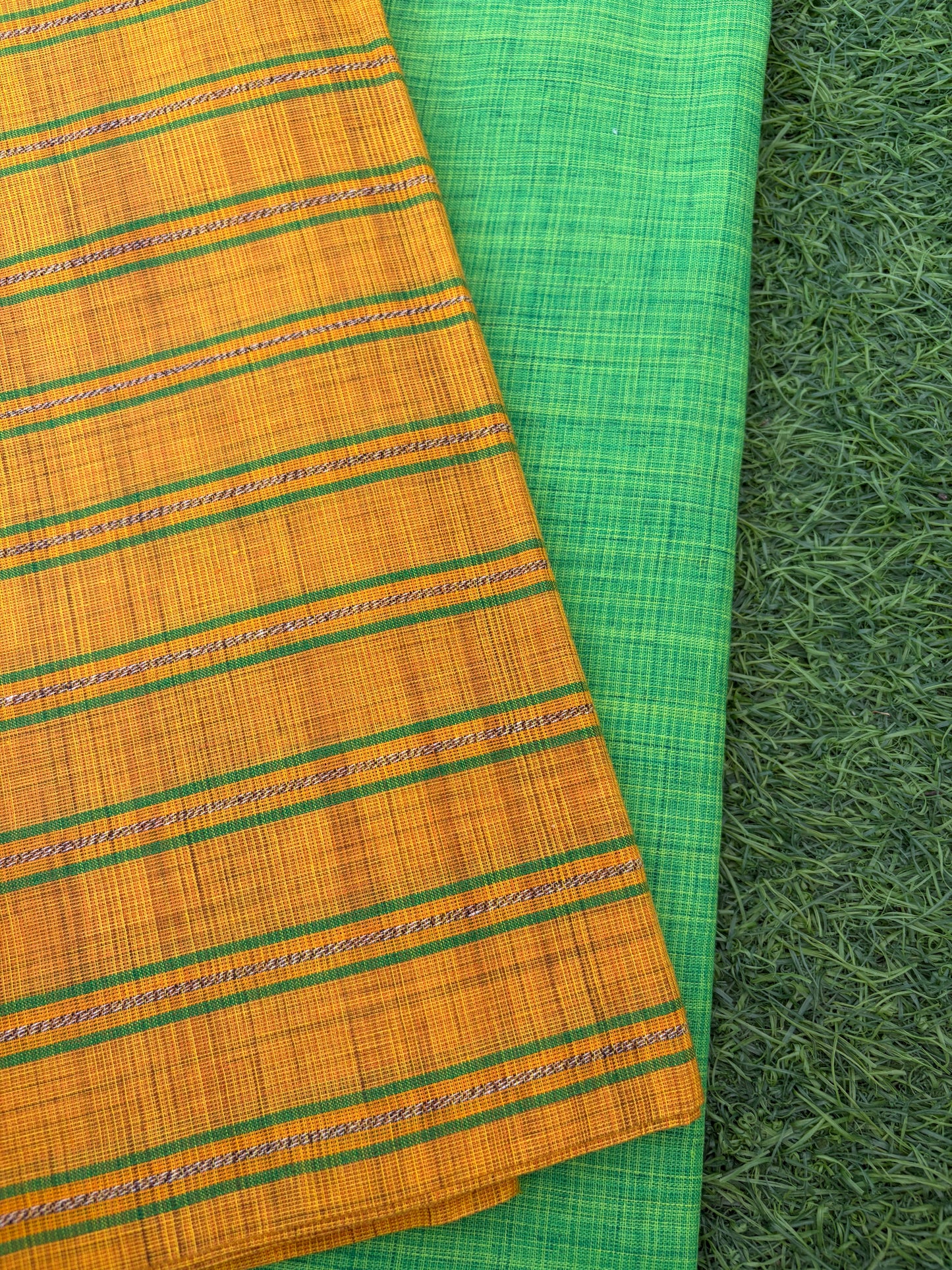 Mangalgiri Cotton 3 pc set - kurta Bottom Dupatta
