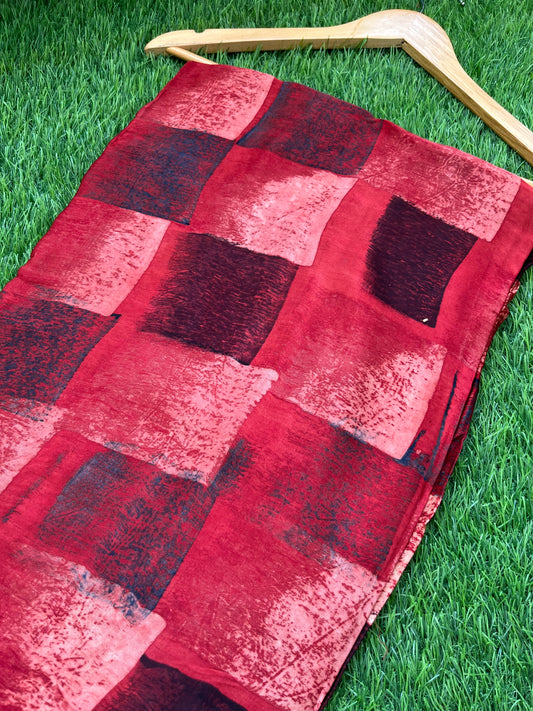 Modal Silk ajrakh fabric