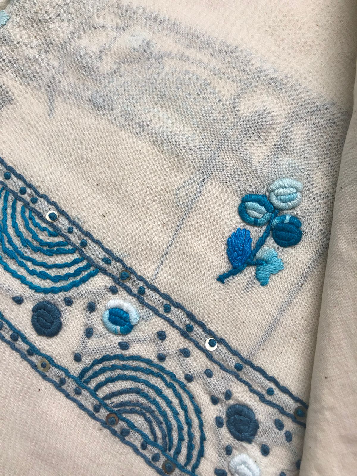 Handwoven Cotton embroidered kurta