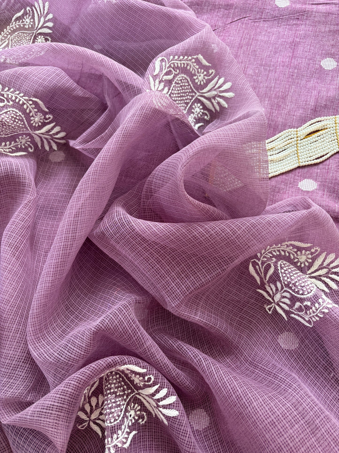 Mangalgiri kurta Kota Doria chikankari dupatta