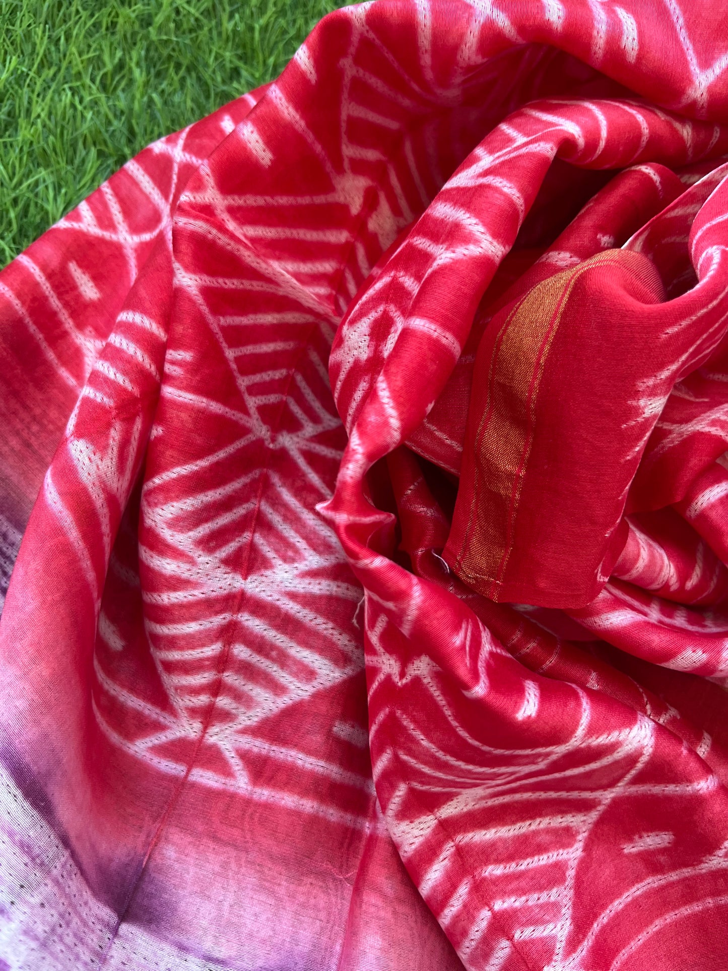 Shibori chanderi kurta dupatta