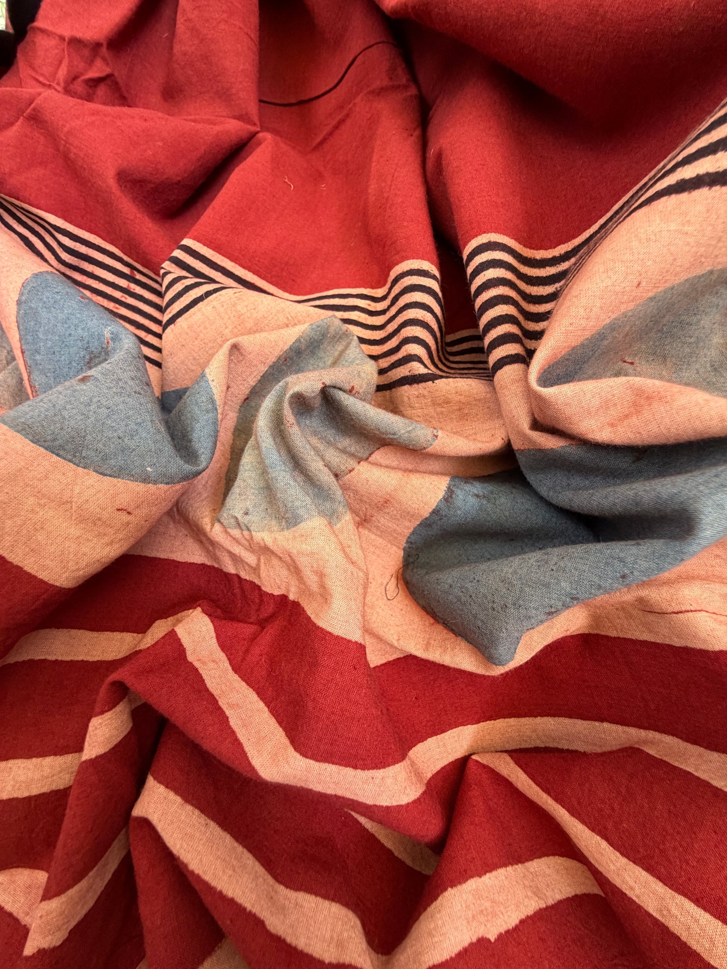 Mangalgiri kurta Bottom and ajrakh dupatta