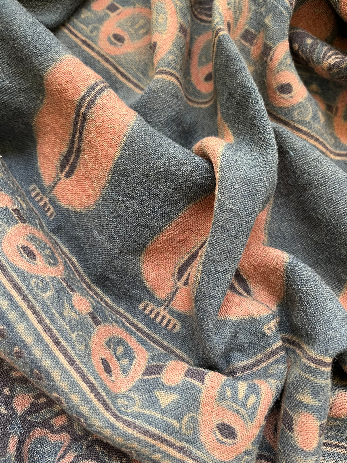 Handwoven ajrakh shawl