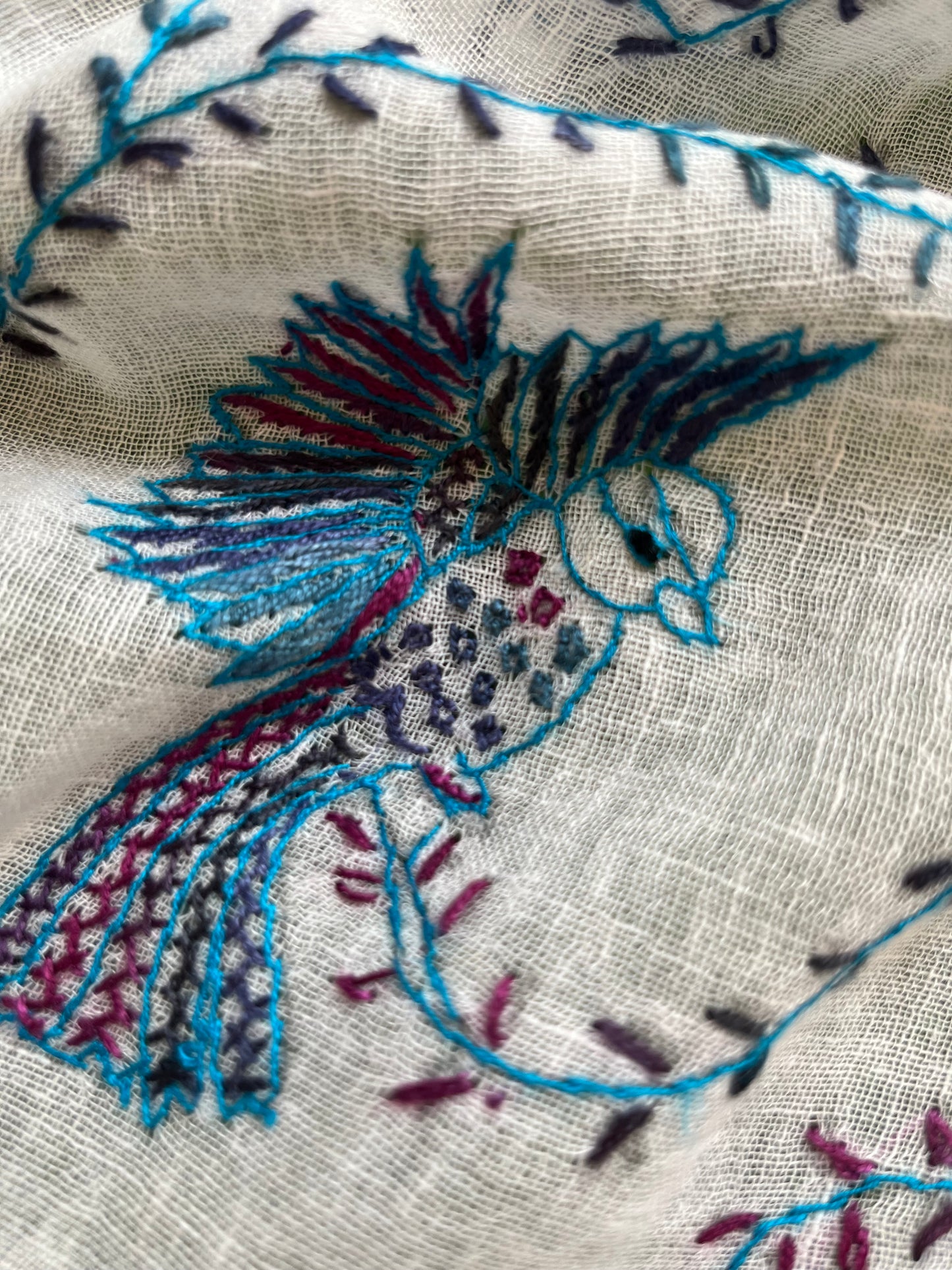 Linen sozni Dupatta set