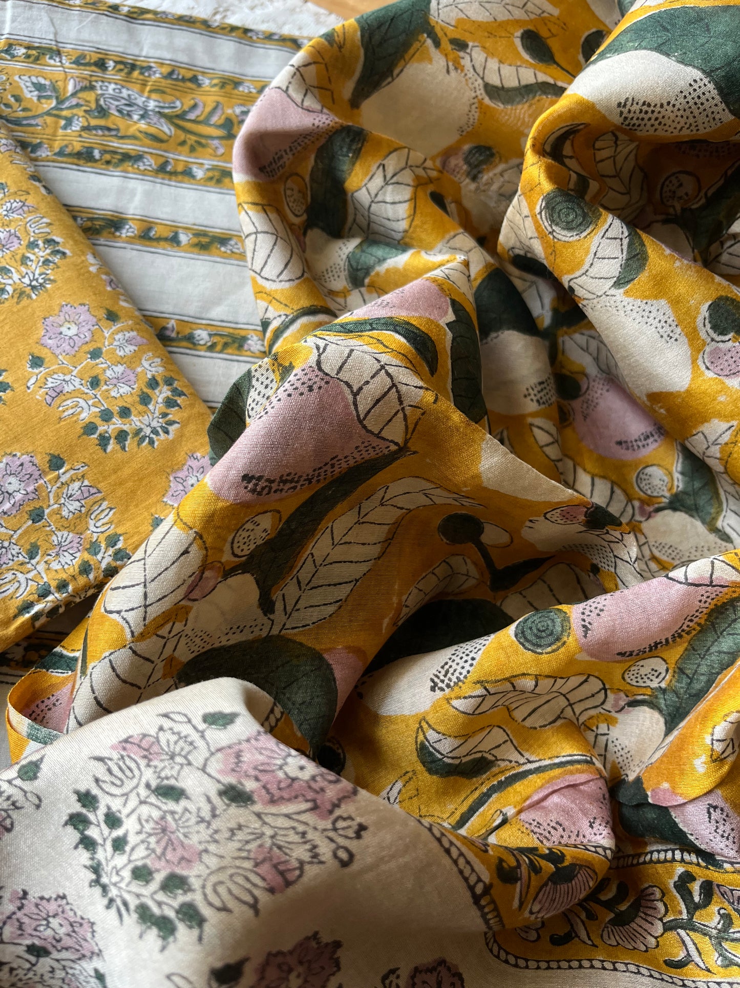 Cotton kurta bottom chanderi dupatta