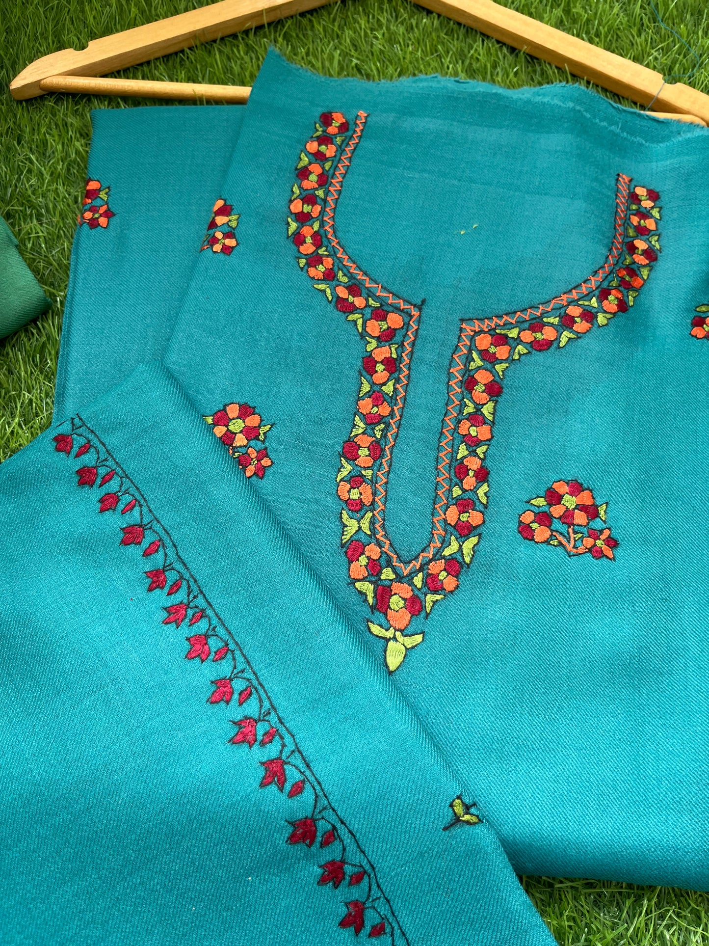 Woollen hand embroidered suit