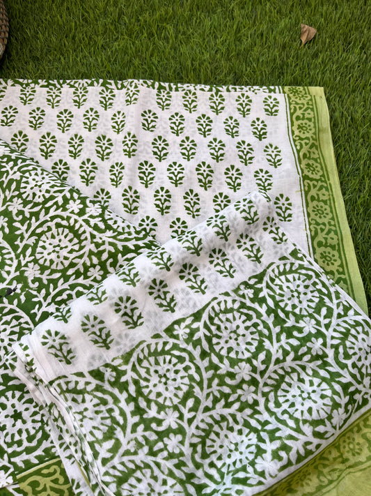 Cotton 3 pc set - kurta Bottom Dupatta