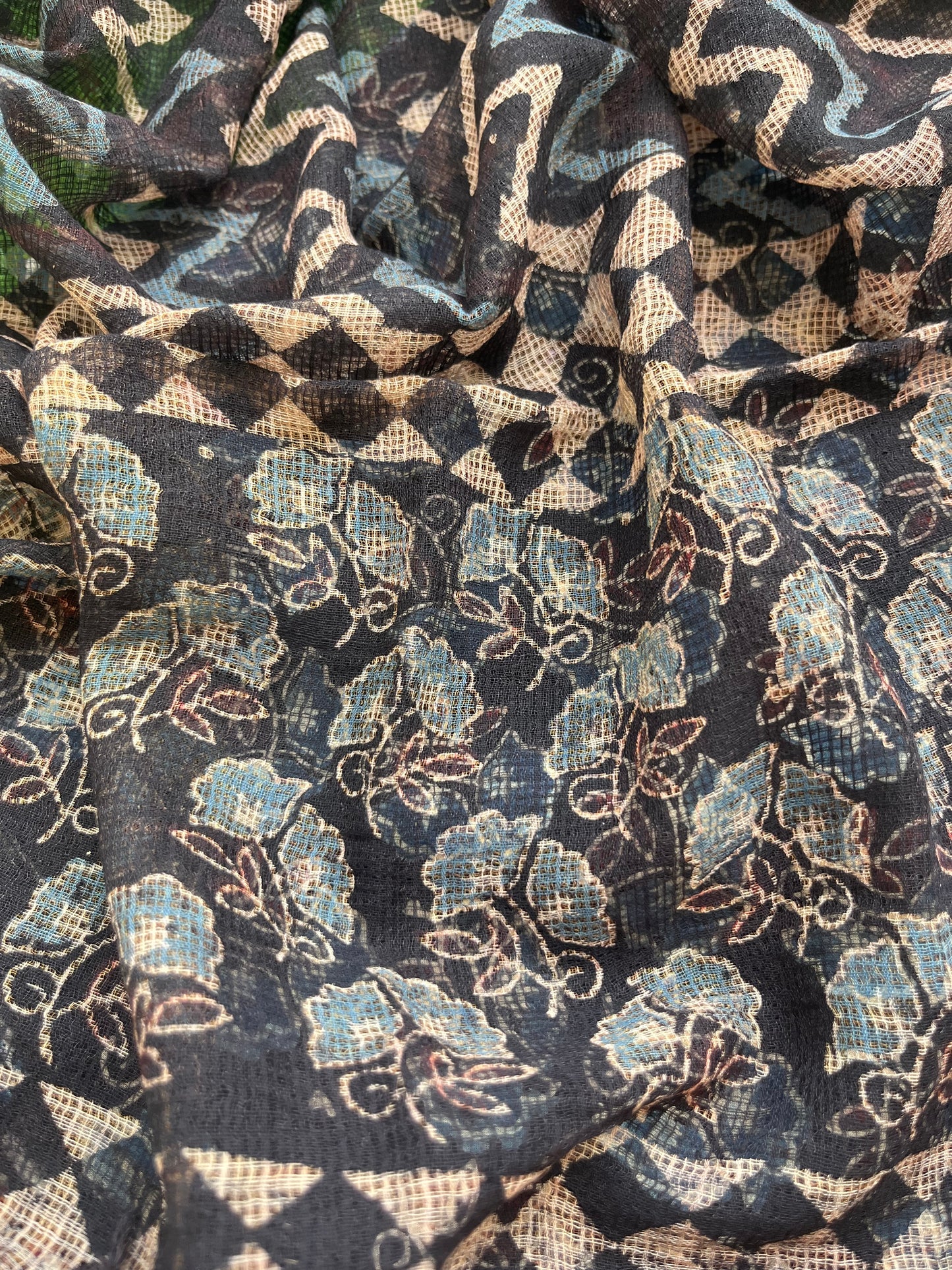 Ajrakh cotton Kurta bottom and kota doria dupatta