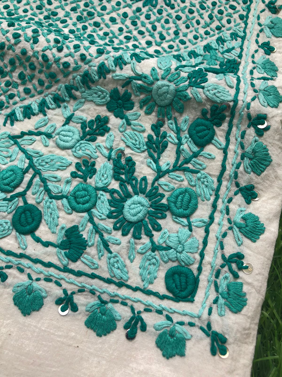 Handwoven Cotton embroidered kurta