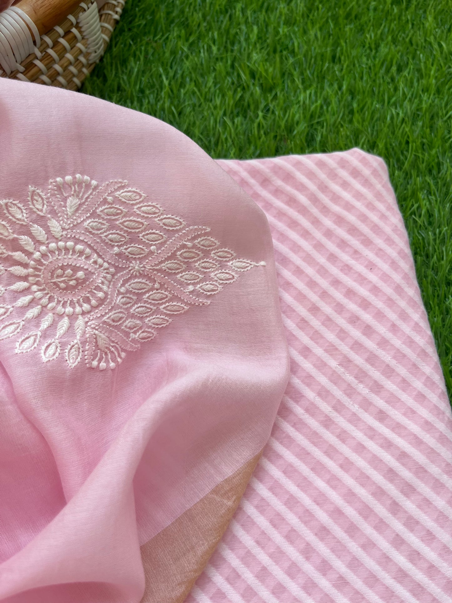 Jaamdani kurta chanderi dupatta
