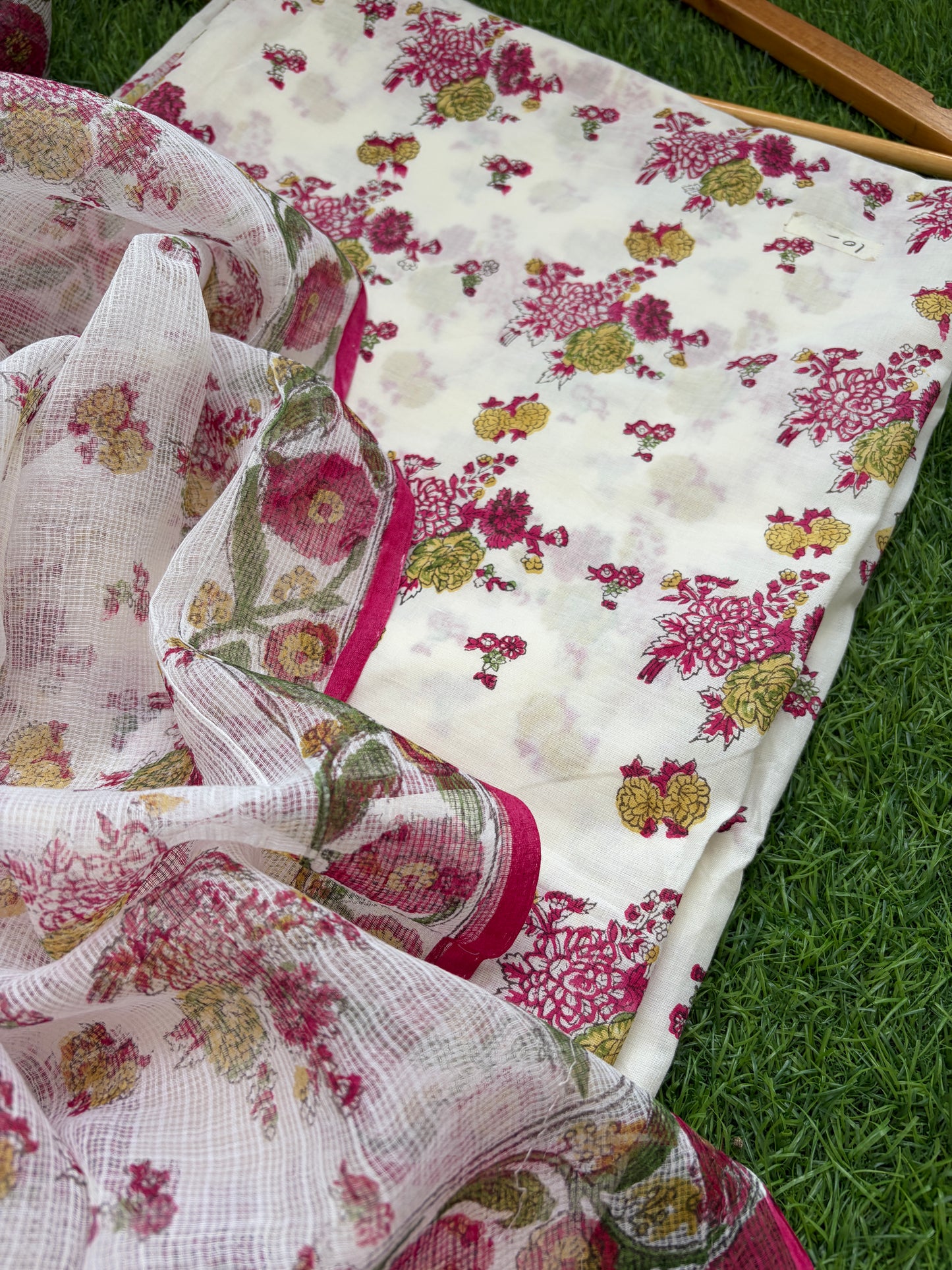 Cotton kurta fabric kota dupatta
