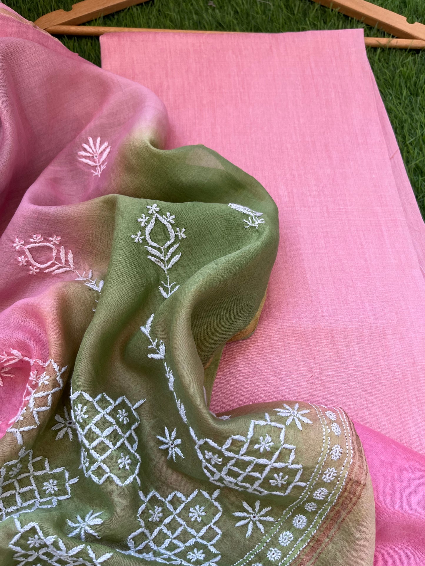 Cotton silk kurta bottom chanderi dupatta