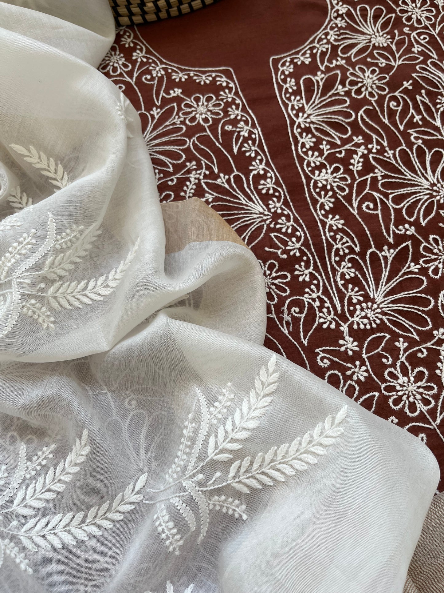 Chanderi Chikankari Kurta Dupatta