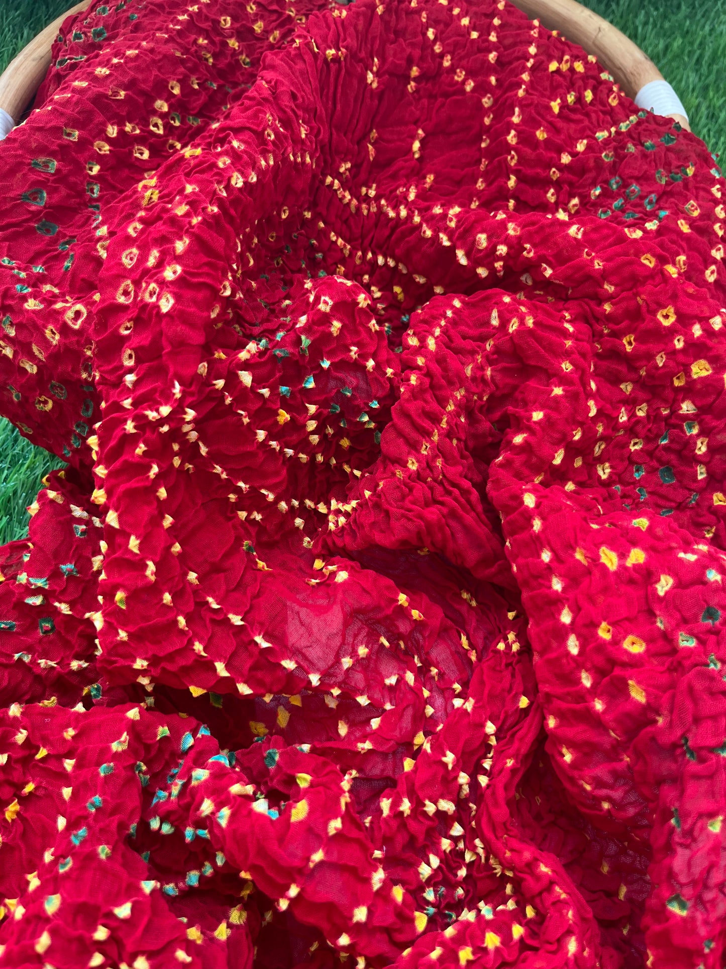 Cotton bandhani and block print set