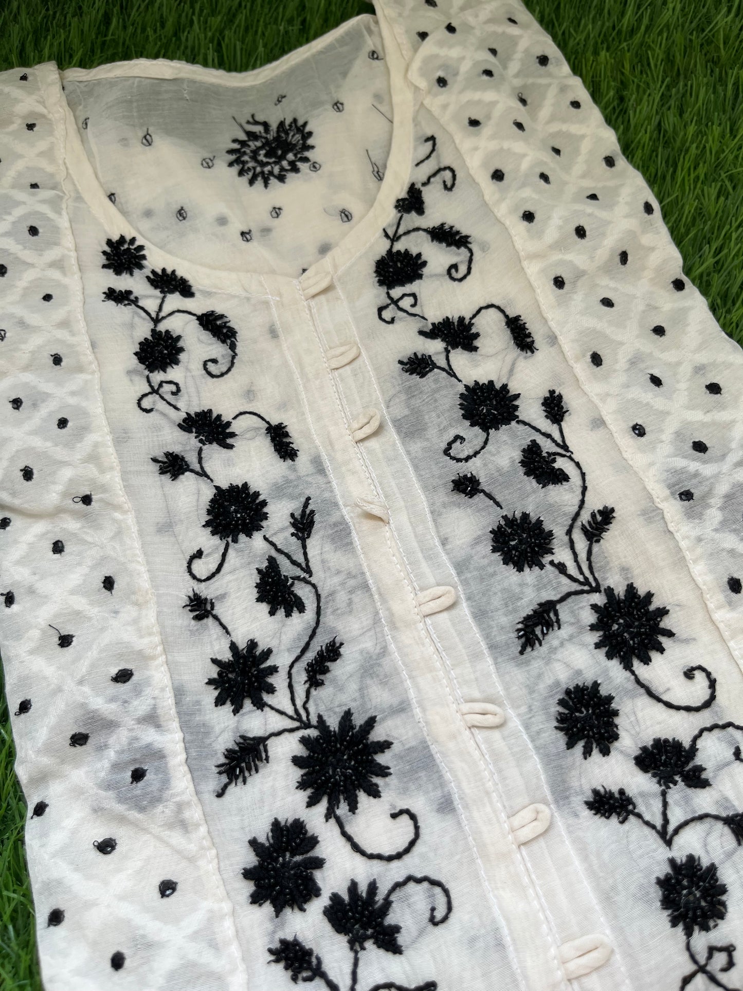 Chanderi Chikankari Kurta Dupatta