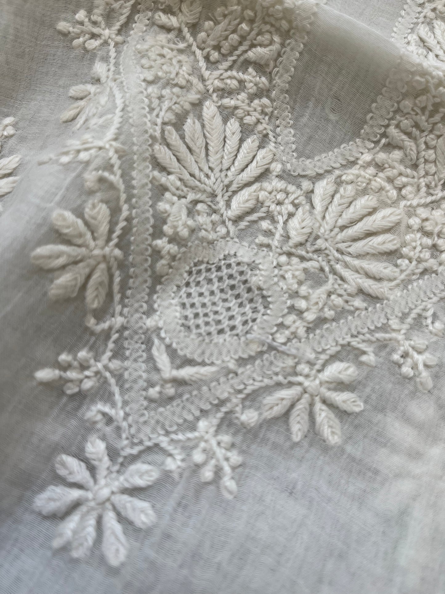 Chanderi chikankari kurta