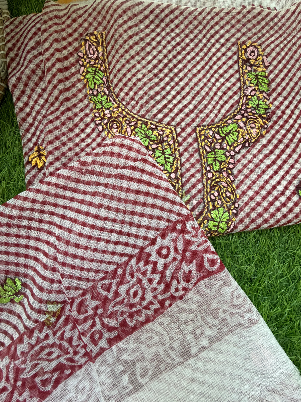 Kota kashmiri work kurta Dupatta