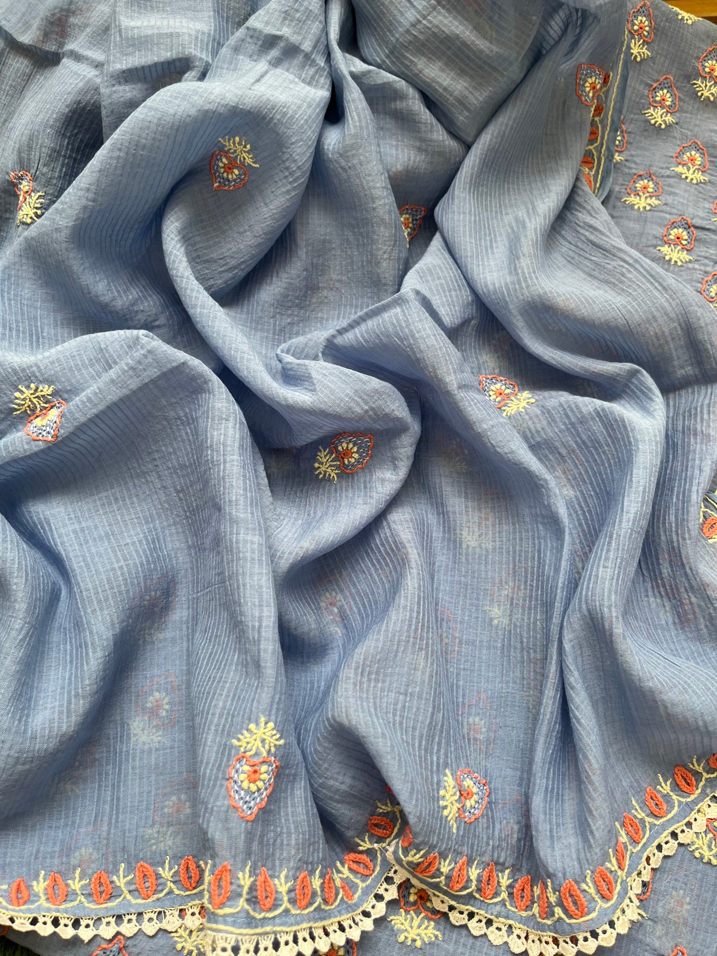 Chanderi Chikankari Kurta Dupatta