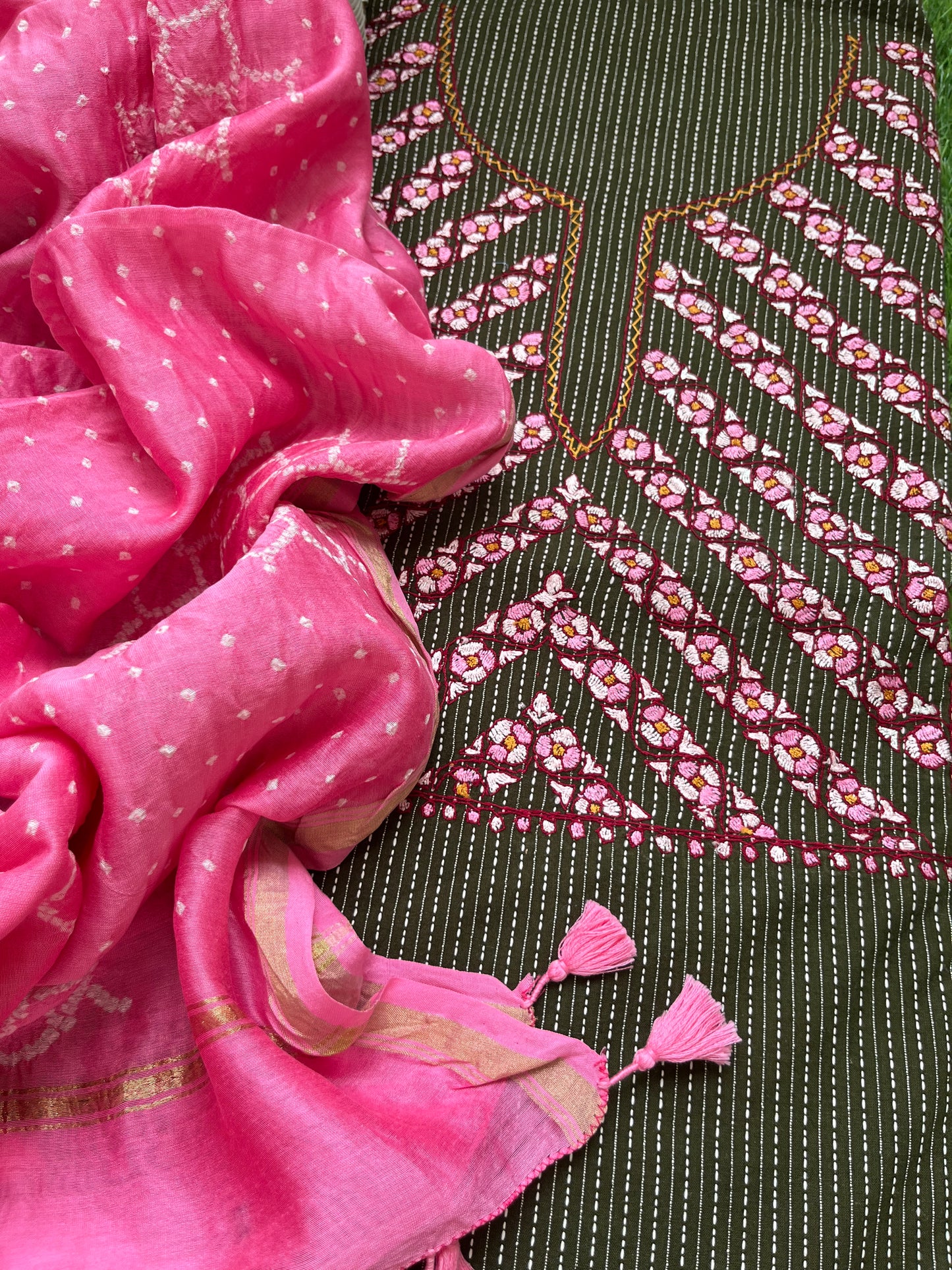 Cotton kashmiri work kurta