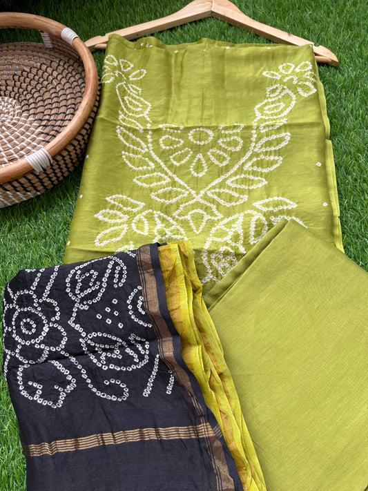 Chanderi Bandhani kurta dupatta