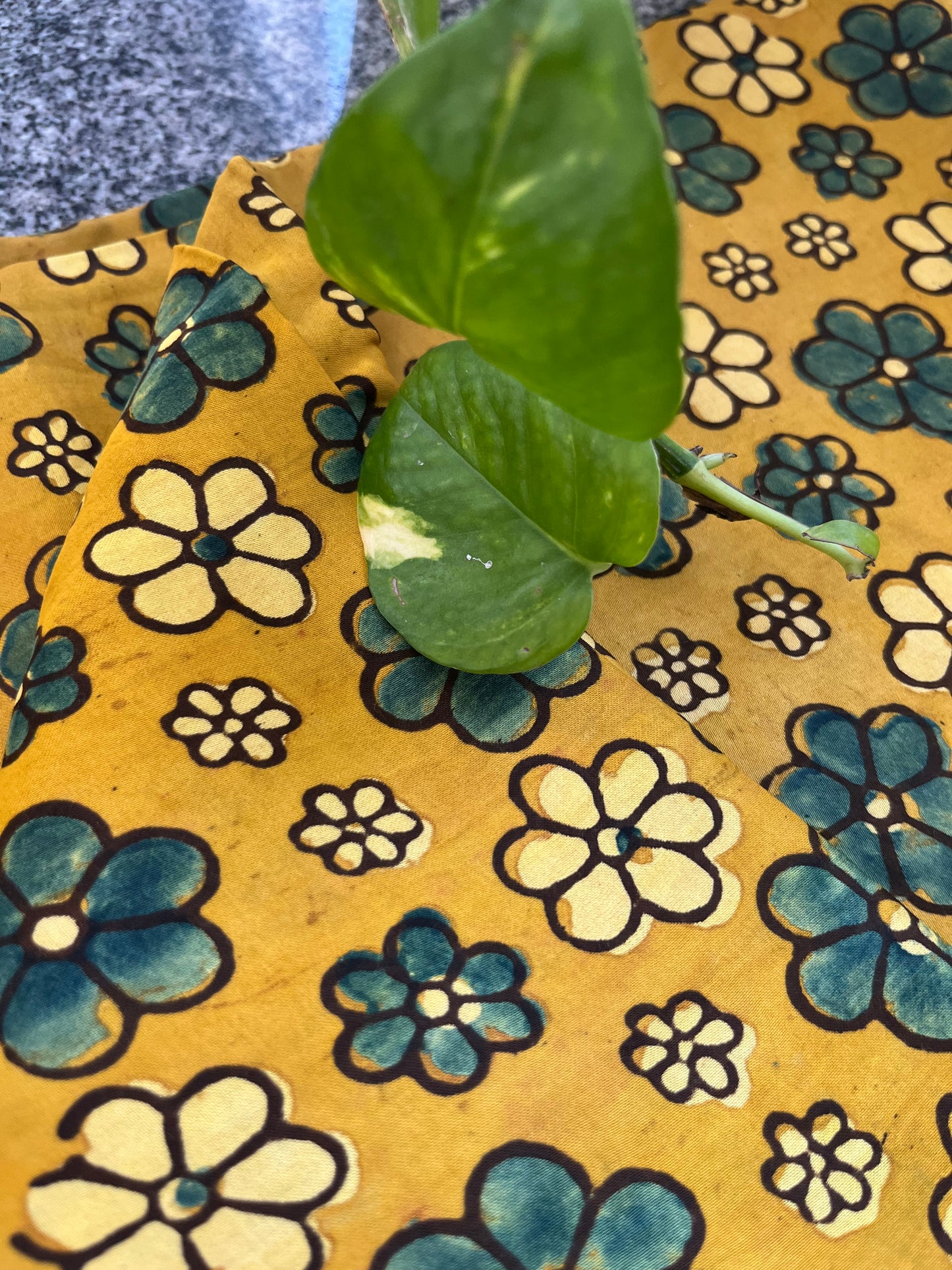 Modal Silk ajrakh fabric