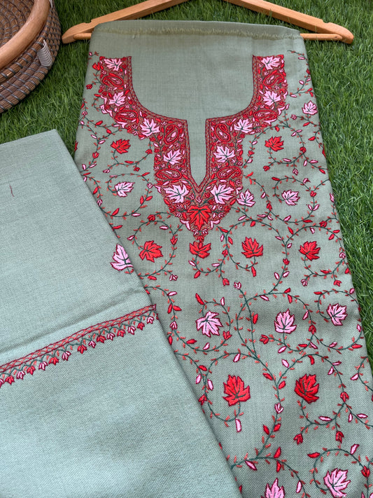 Woollen hand embroidered suit