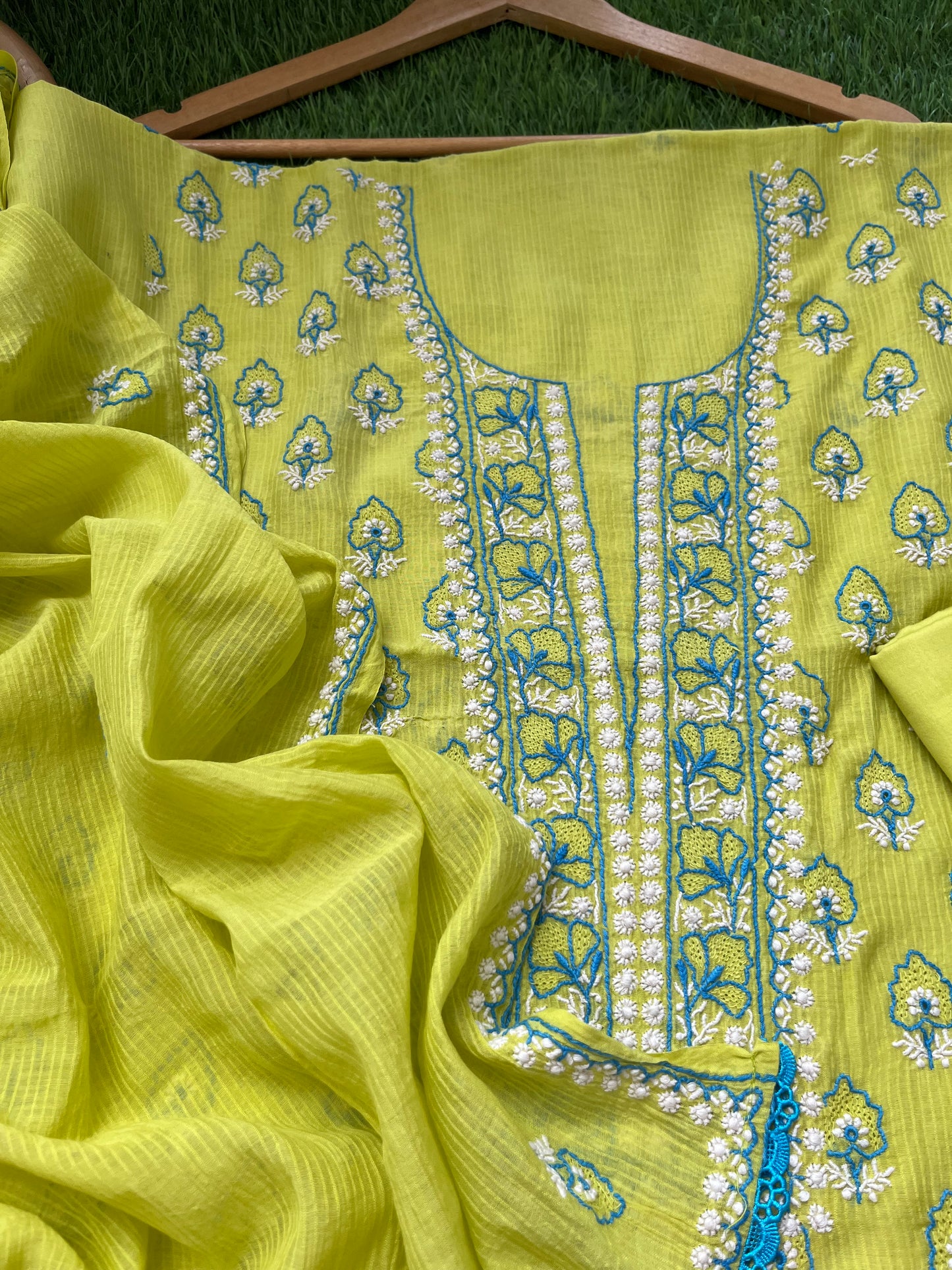 Chanderi Chikankari Kurta Dupatta