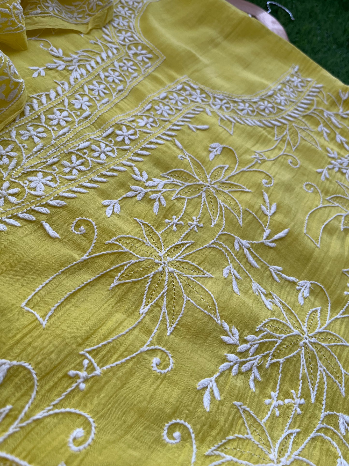 Chanderi Chikankari Kurta Dupatta