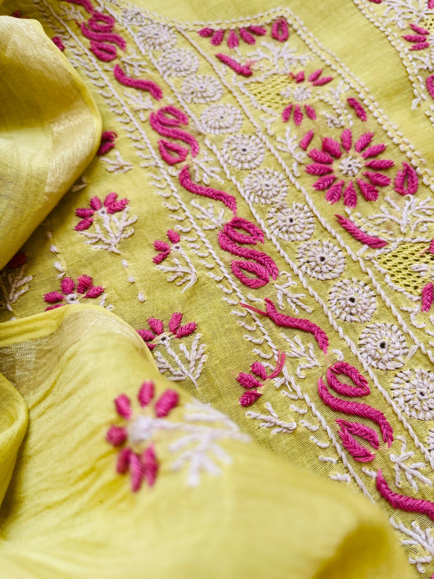 Chanderi Chikankari Kurta Dupatta