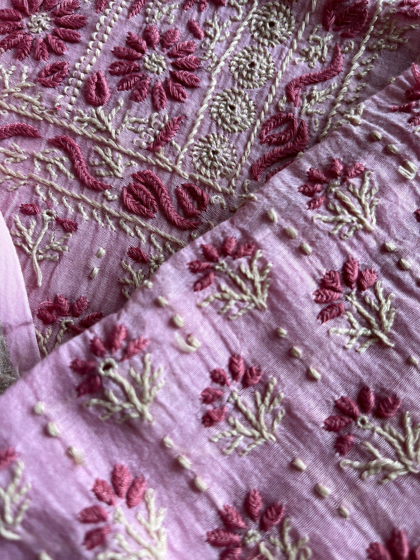 Chanderi Chikankari Kurta Dupatta