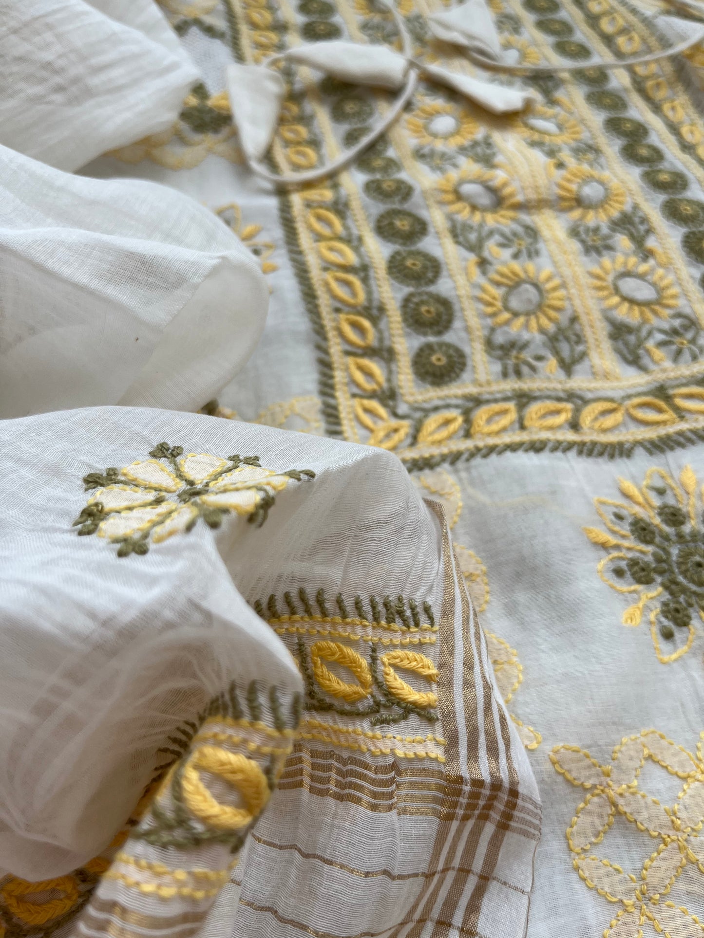 Chanderi Chikankari Kurta Dupatta