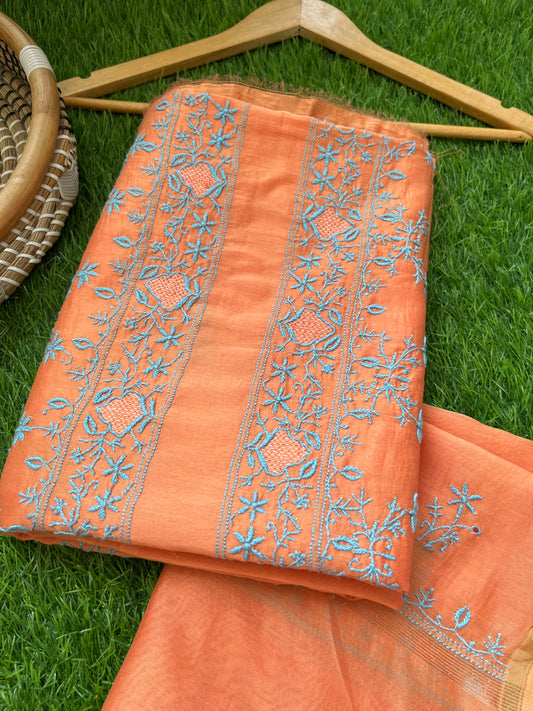 Chanderi Chikankari Kurta Dupatta
