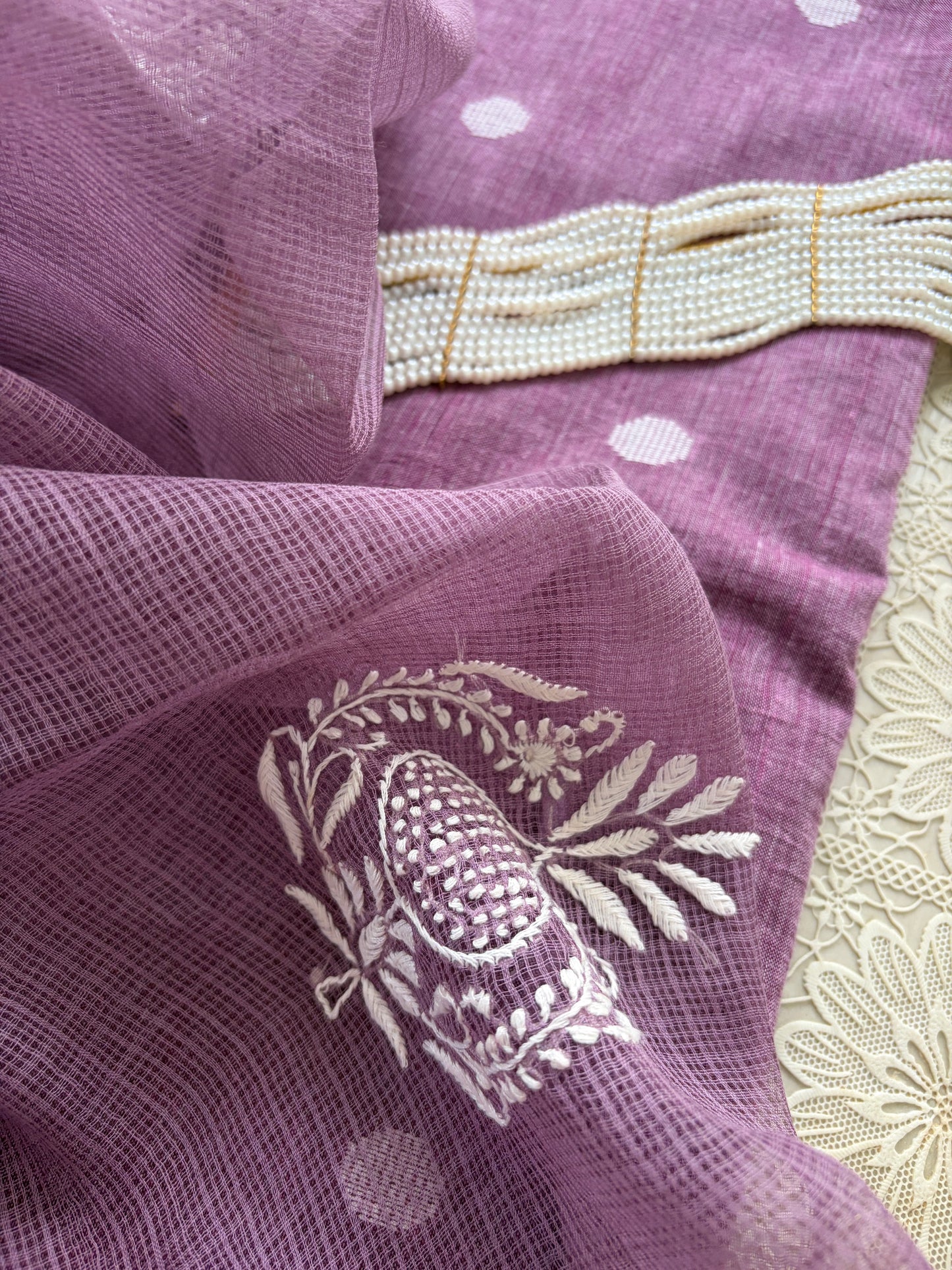 Mangalgiri kurta Kota Doria chikankari dupatta