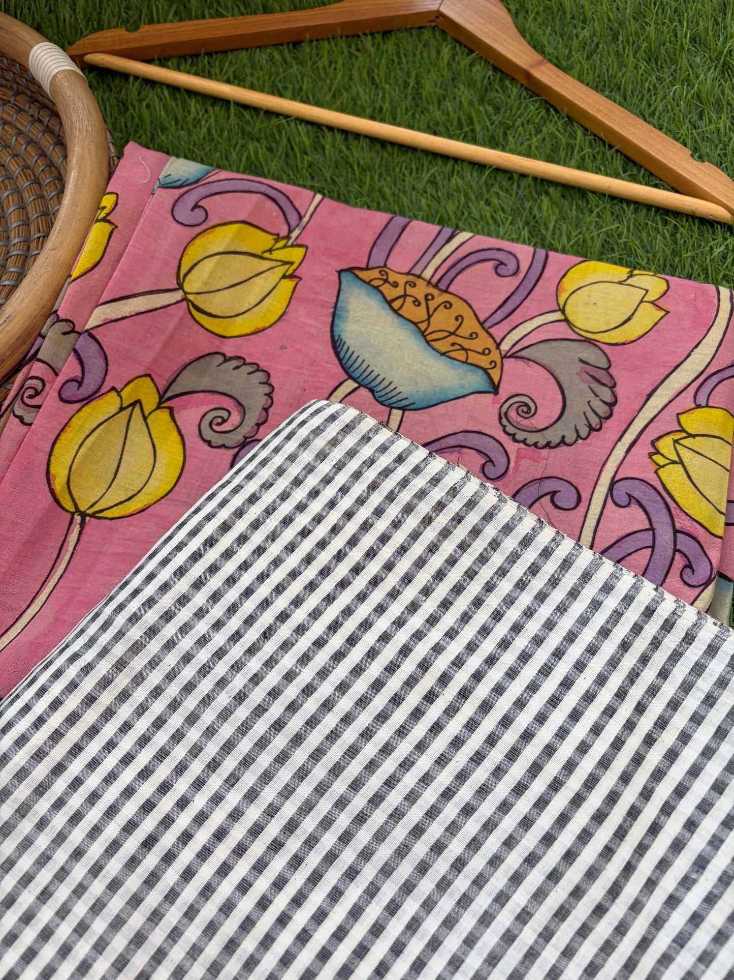 Cotton Kalamkari Fabric (hand painted)