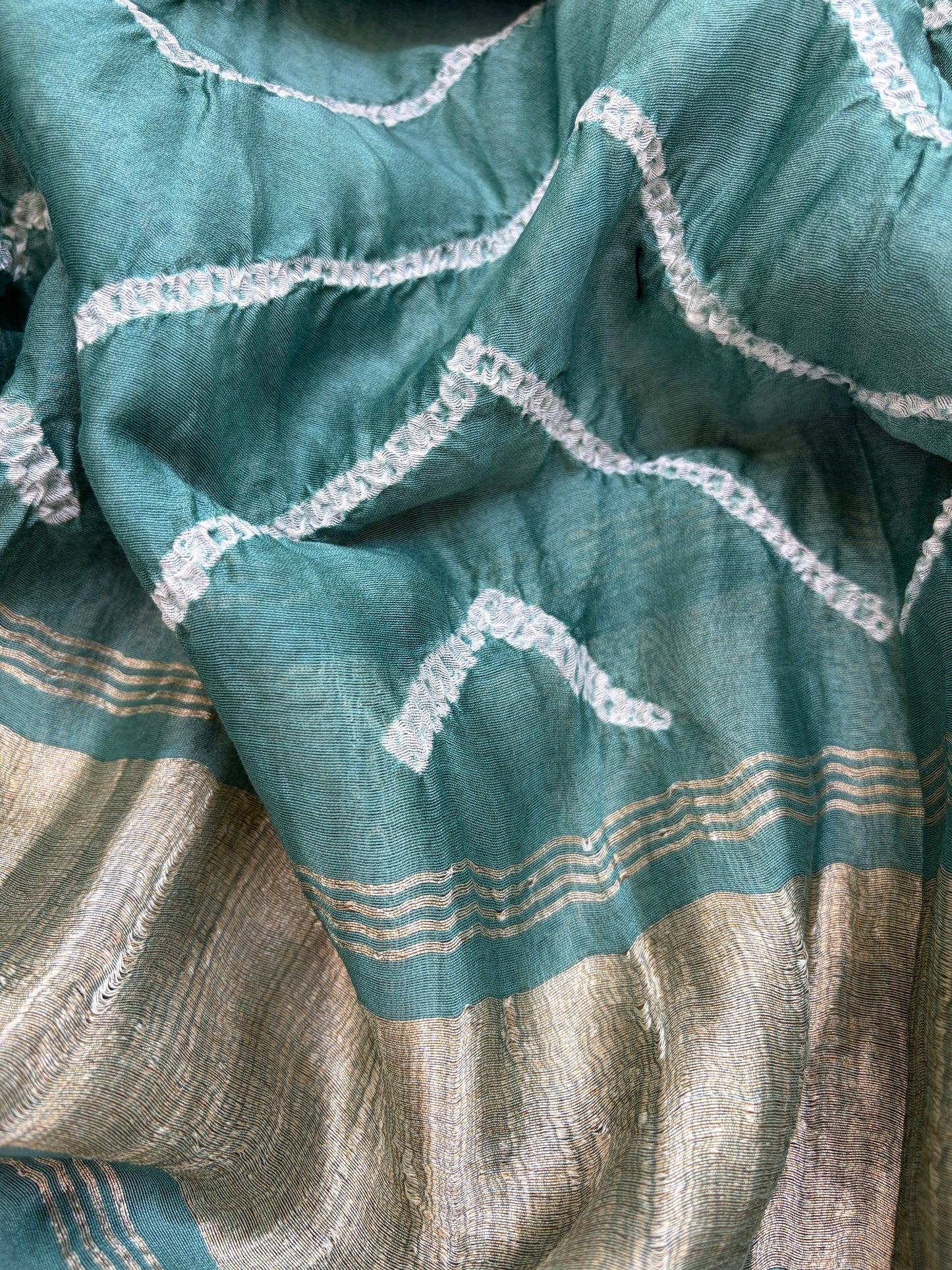 Bandhani Chanderi silk Dupatta