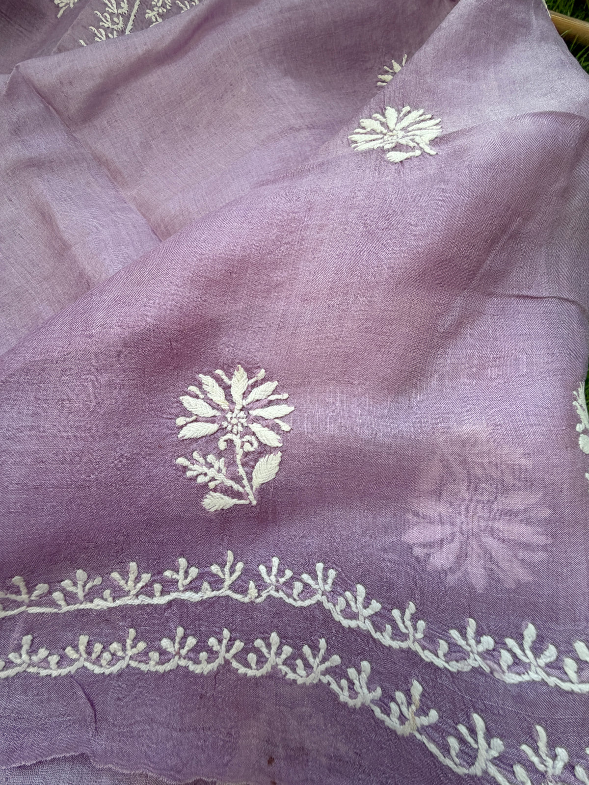 Tussar Silk Chikankari kurta