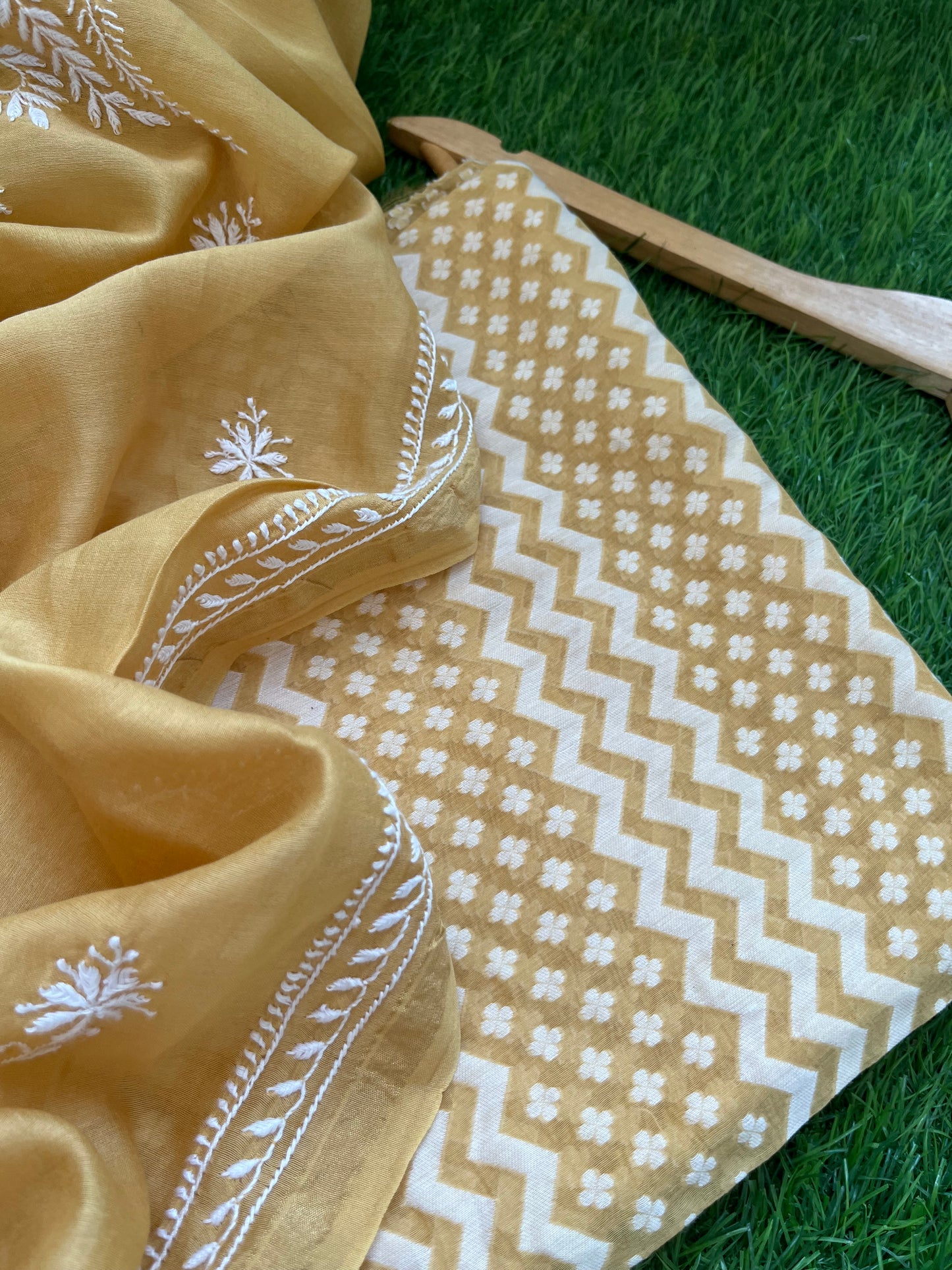 Jaamdani kurta chikankari dupatta