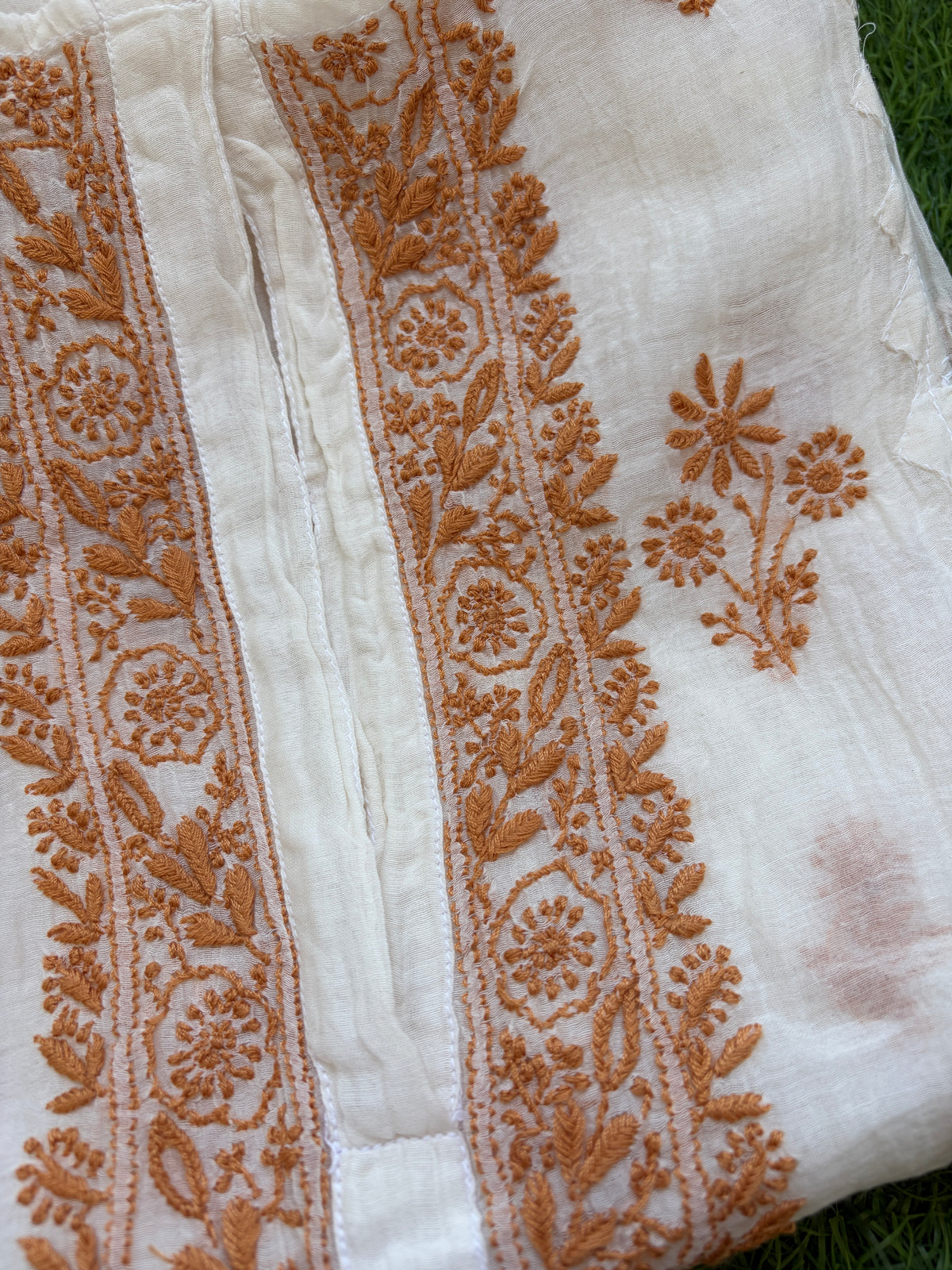 Chikankari daraz chanderi Kurta