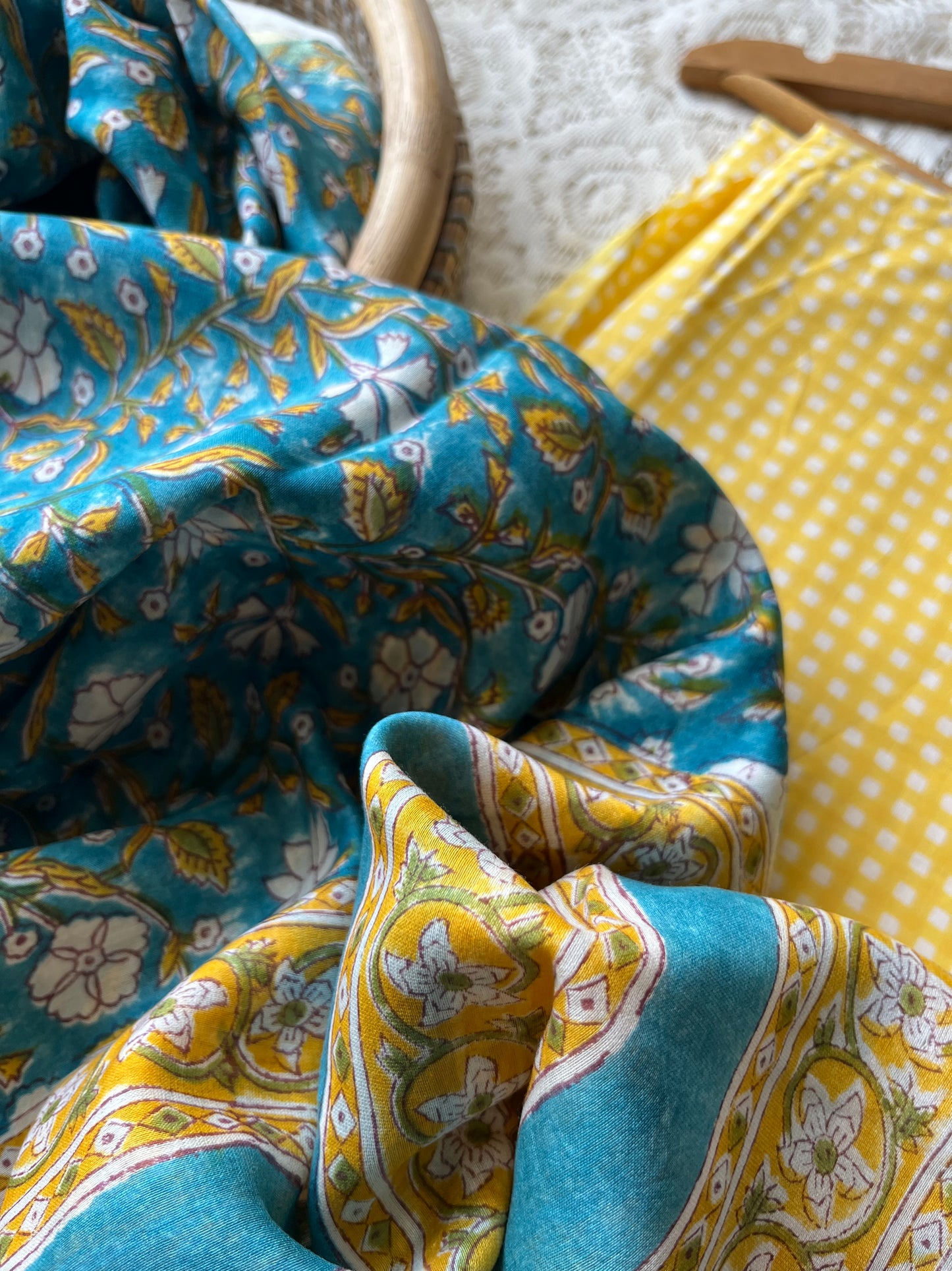 Cotton kurta bottom chanderi dupatta