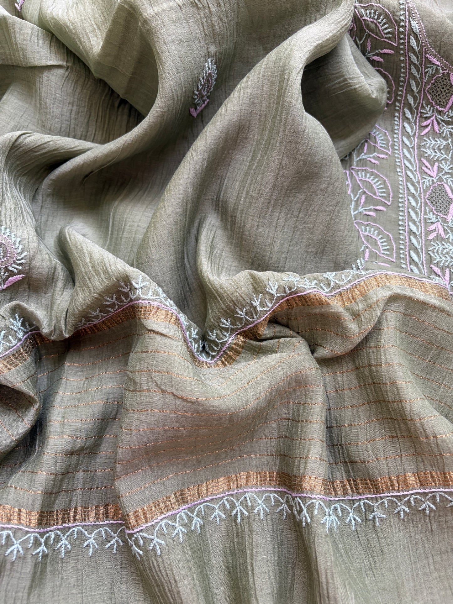 Chanderi Chikankari Kurta Dupatta