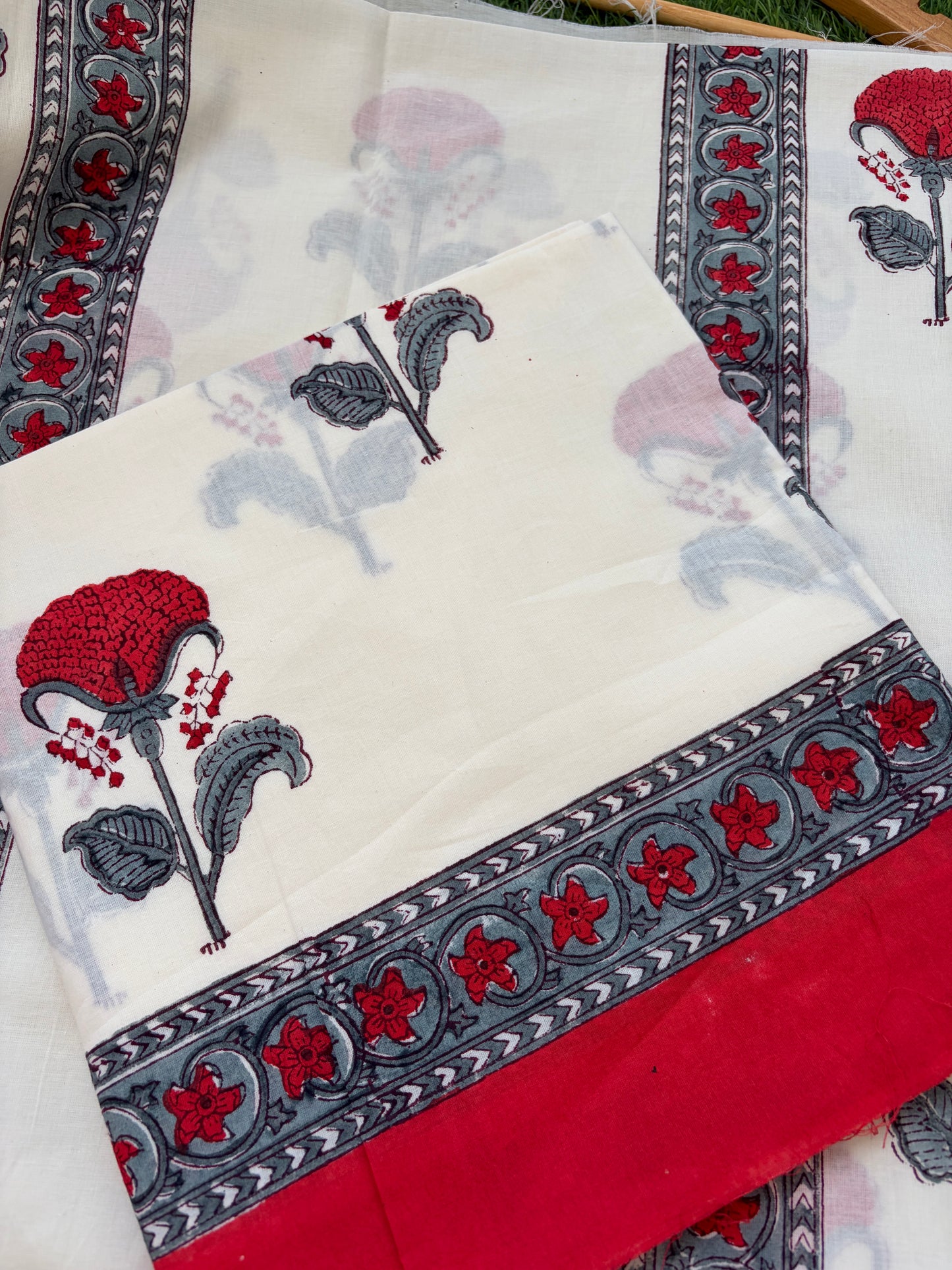Block print chanderi Dupatta cotton Kurta bottom