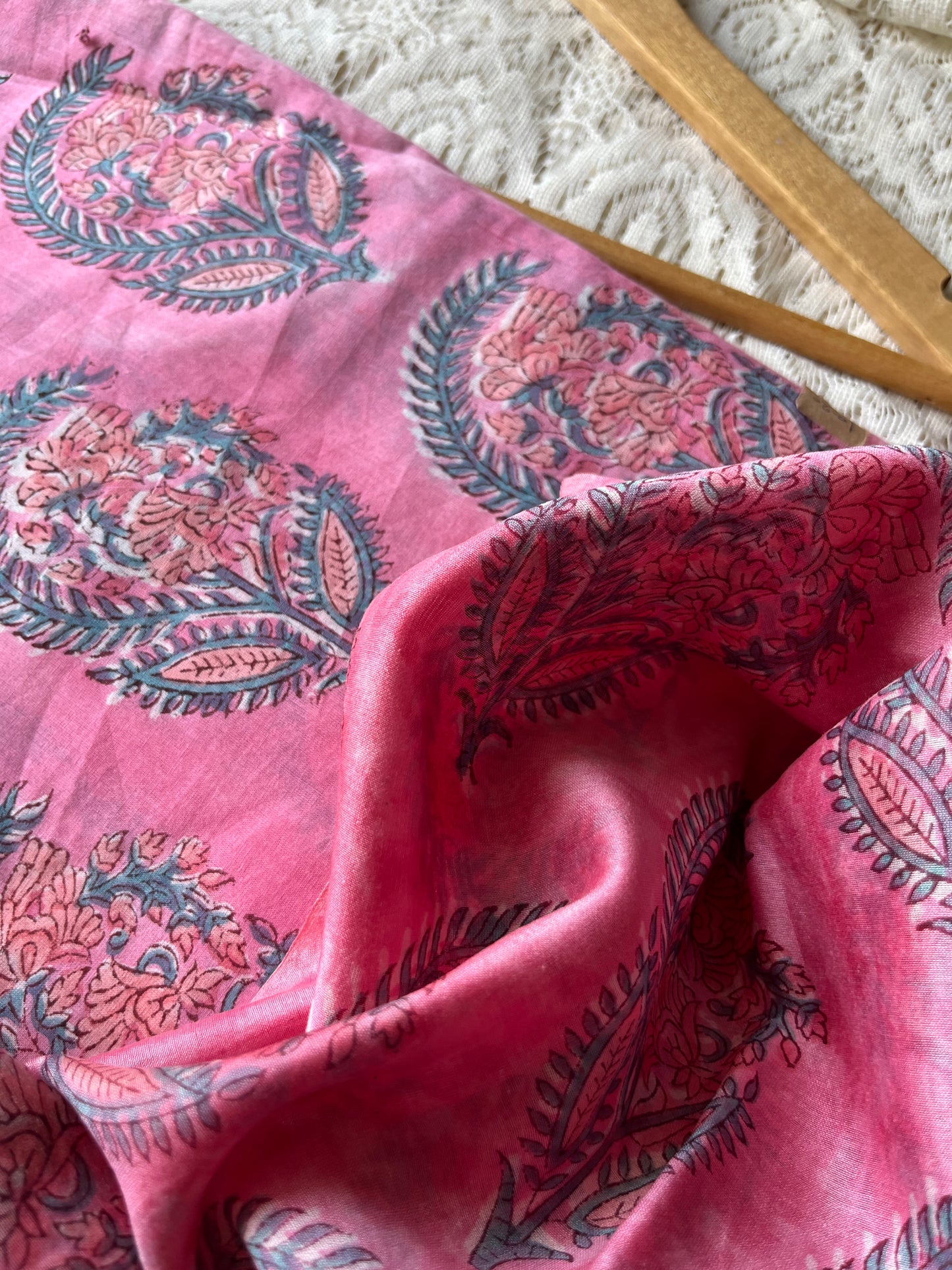 Cotton kurta chanderi dupatta