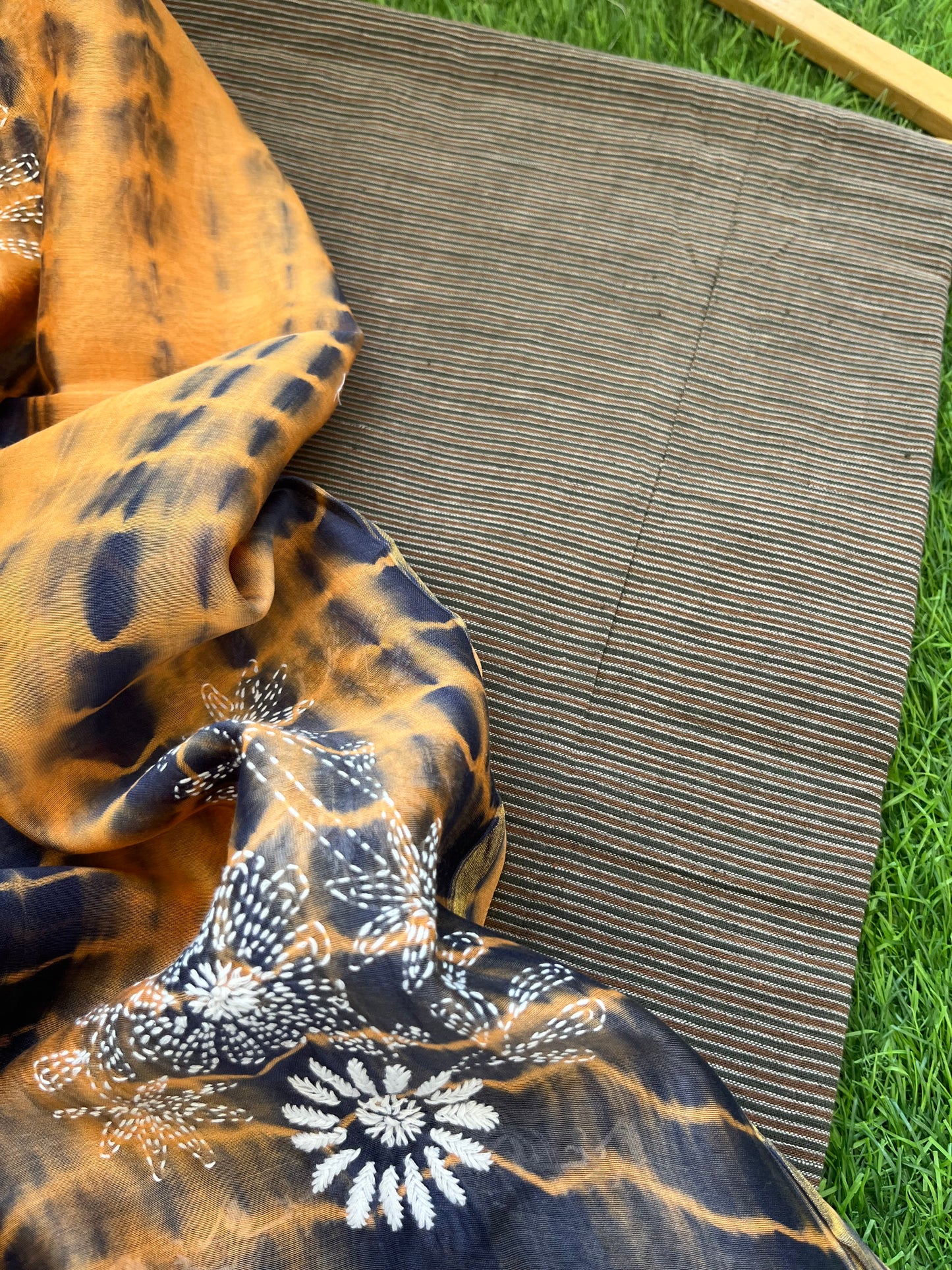 Handwoven Cotton kurta fabric chanderi dupatta