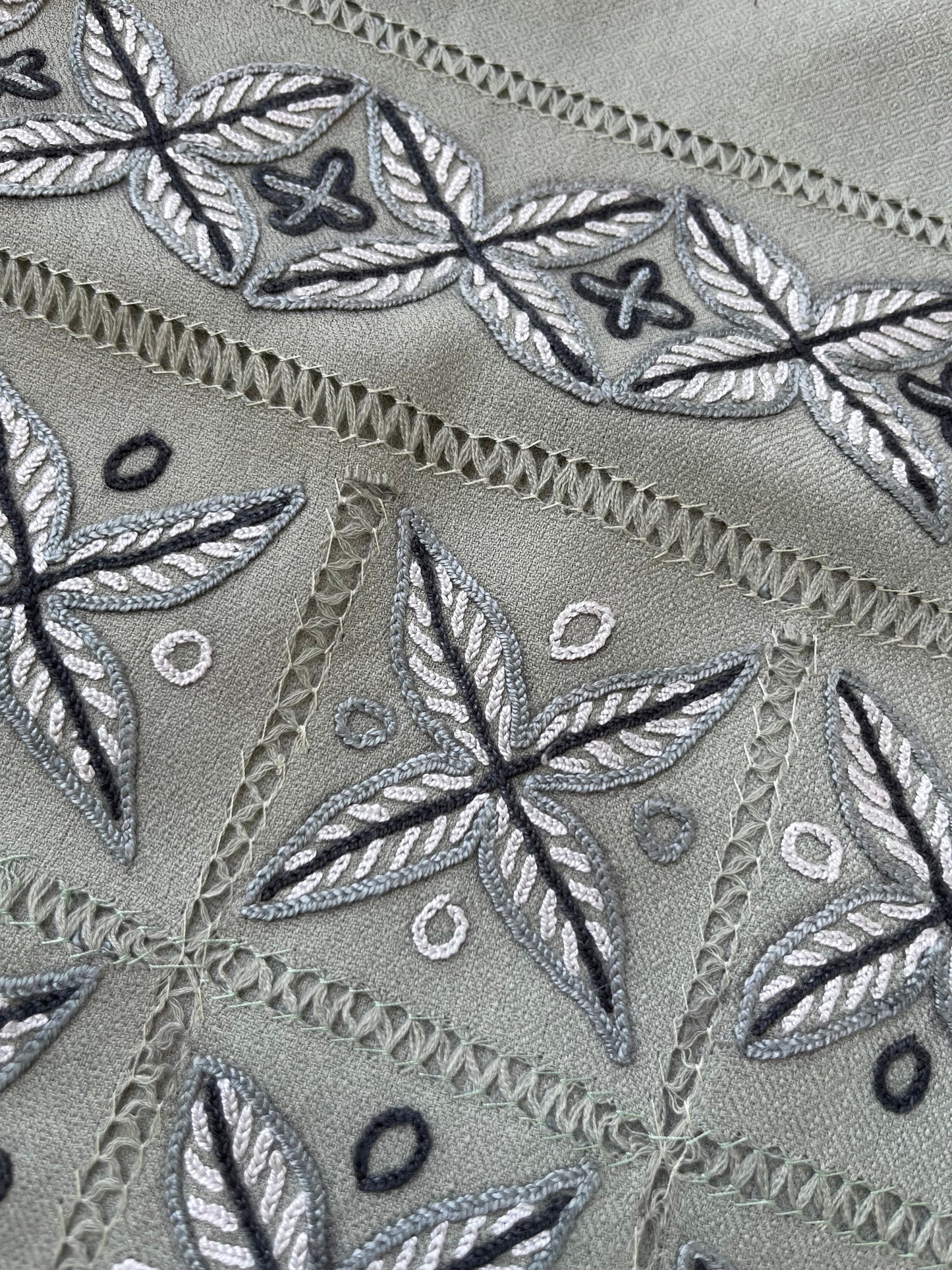 Woollen hand embroidered suit