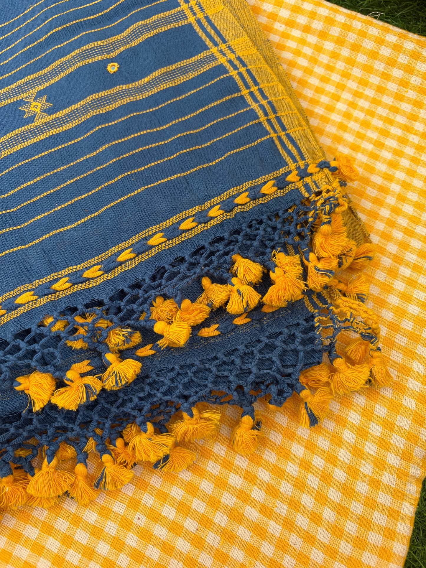 Kala Cotton check Kurta and dupatta