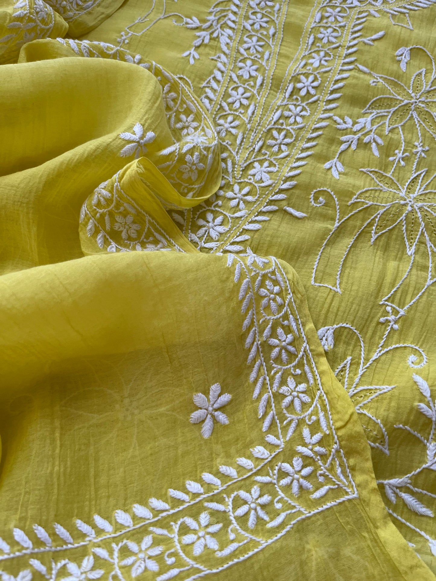 Chanderi Chikankari Kurta Dupatta