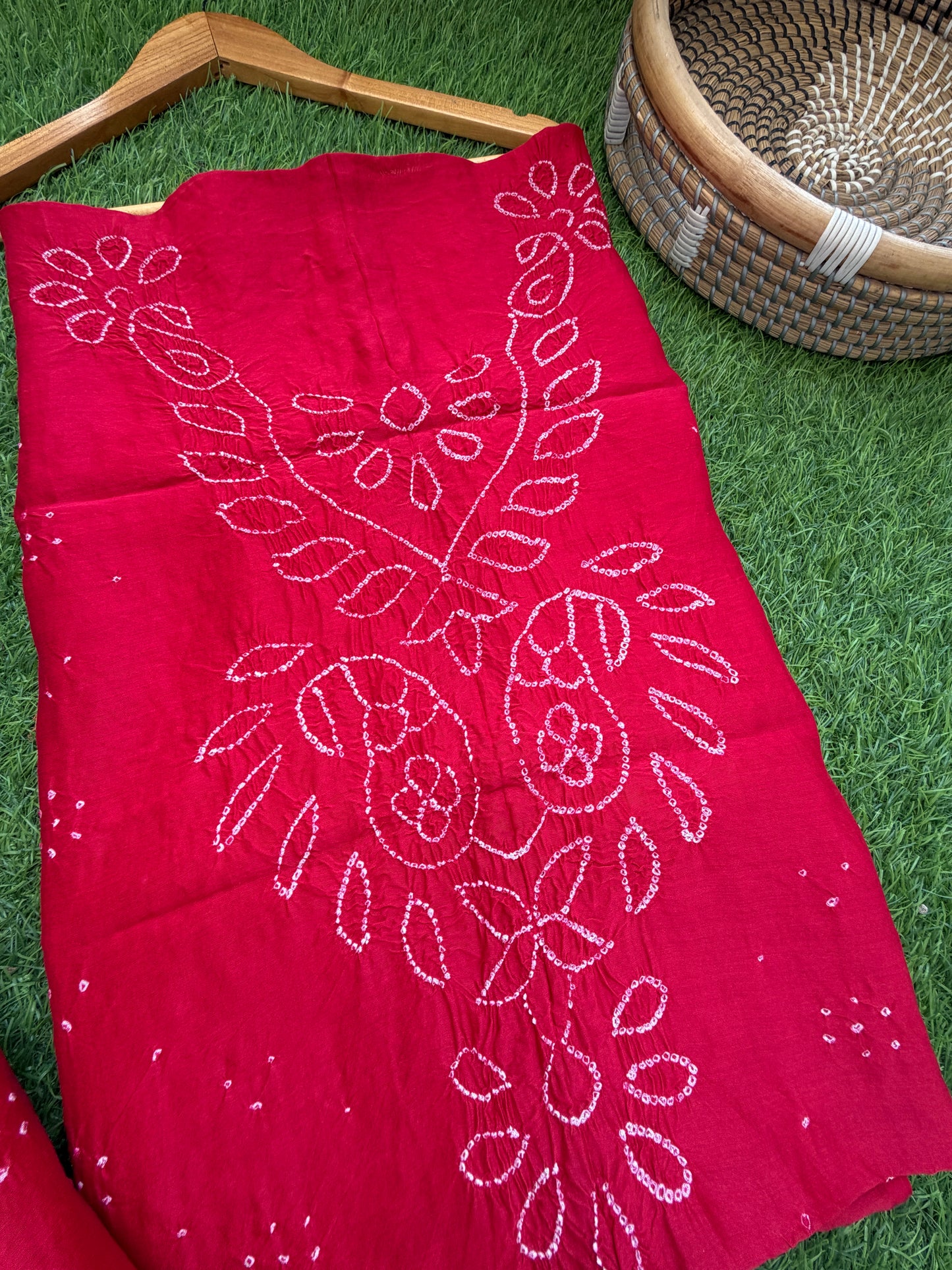 Chanderi Bandhani kurta dupatta