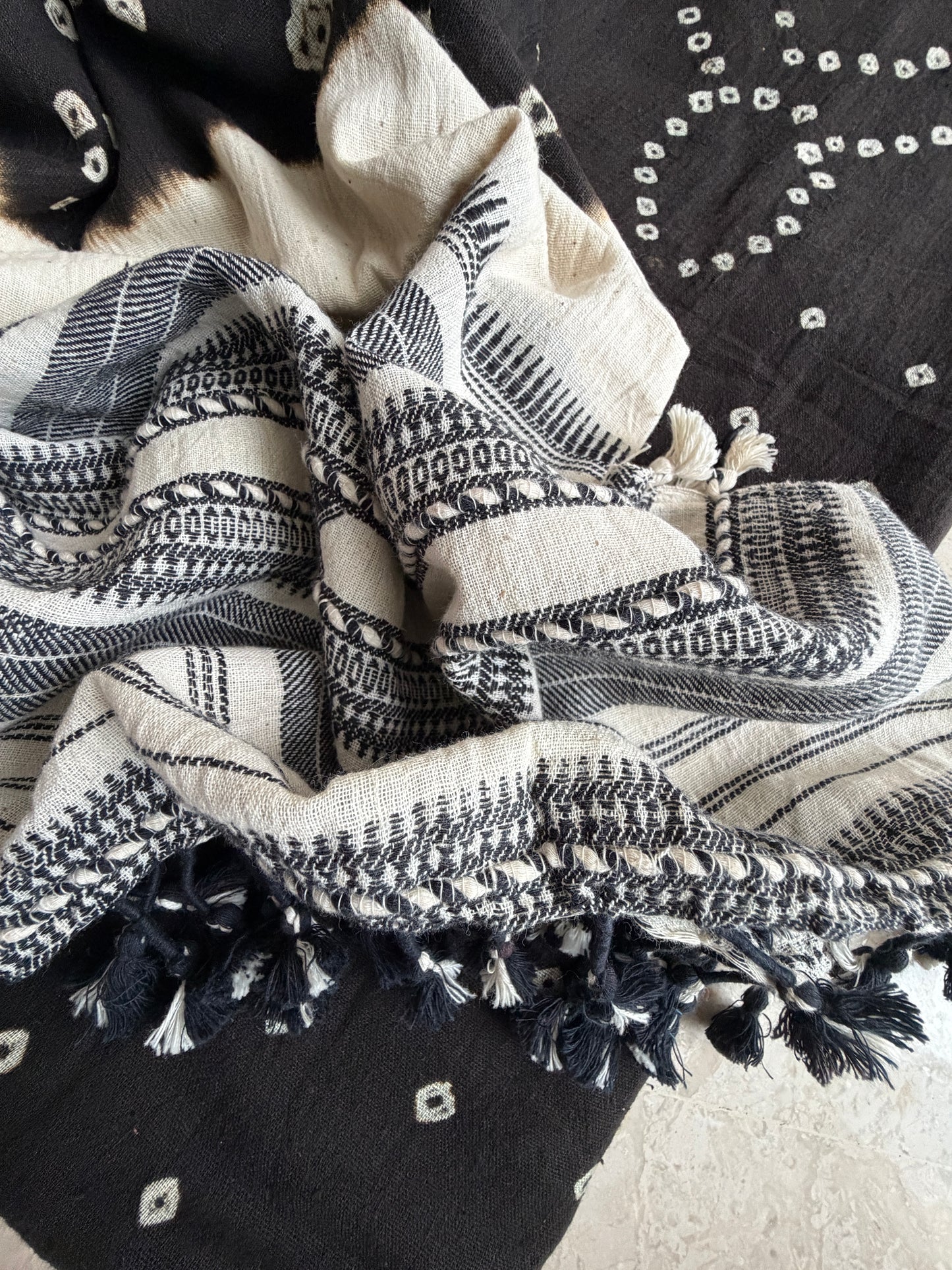 Kala Cotton bandhani Kurta bottom and dupatta