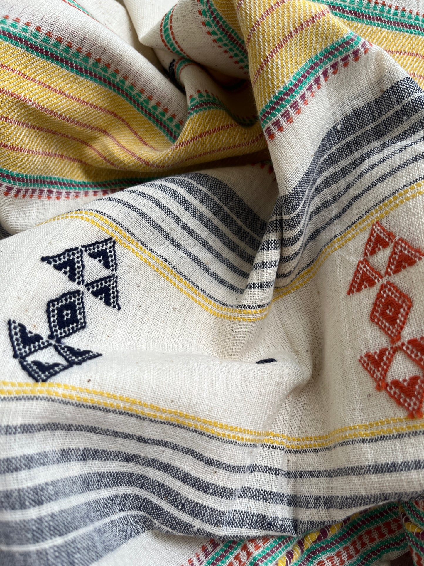 Handwoven organic kala Cotton kurta bottom dupatta